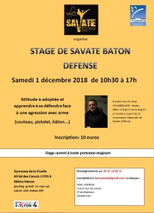 affiche stage arme dec 2018